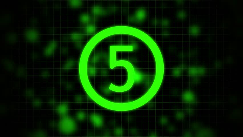 Full-screen cinematic shot of a 60-second digital countdown timer, displaying bold numbers counting down from 60 to 1. Each digit .countdown timer with simple circle animation on black background.4K