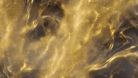 The intense abstract video features a brilliant gold wavy textured background that resembles liquid, mist, or slowly moving clouds. - Powered by Shutterstock - Get 15% off with code: PIKWIZARD15