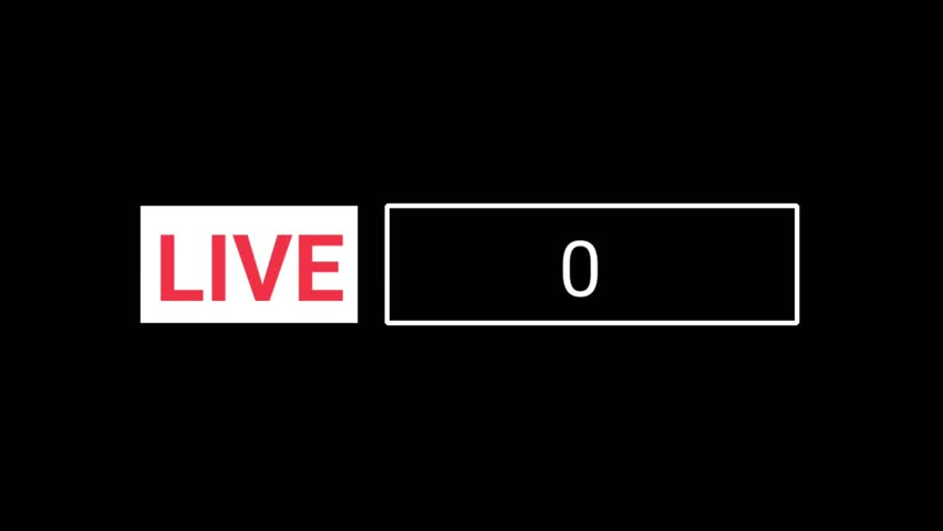 Count the number of live viewers motion icon. Animated symbol Count the number of live viewers. Simple footag web icon, element, business technology and industry.
