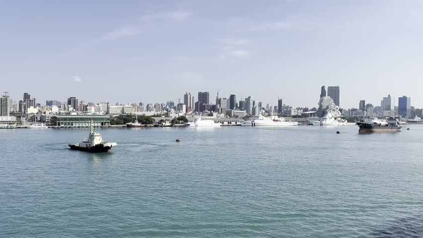 Kaohsiung - Taiwan, Dec 5, 2025 Kaohsiung port city view