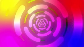 Abstract neon colorful spiral tunnel with rotating rounded lines on black background - Powered by Shutterstock - Get 15% off with code: PIKWIZARD15