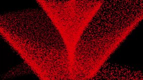Dynamic Abstract Red Particle Chevron or Arrow Moving Downwards, Dark Hig Tech Looping Background - Powered by Shutterstock - Get 15% off with code: PIKWIZARD15