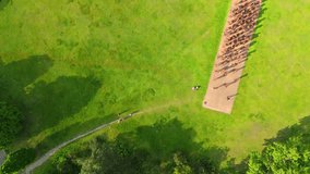 Aerial view of sculpture installation in Poznan park - Powered by Shutterstock - Get 15% off with code: PIKWIZARD15