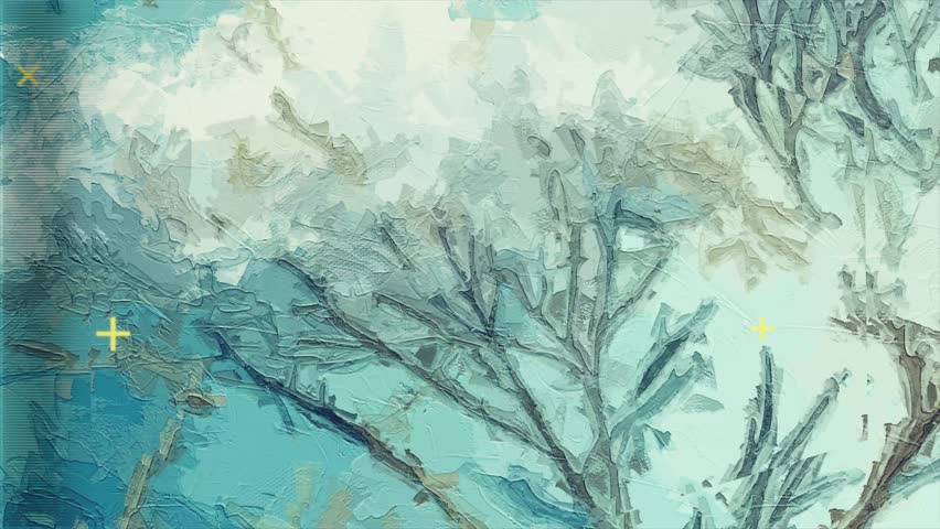 Various oil paintings, flowers, chrysanthemums, streams, plum blossom scenery, snow scenery, butterflies