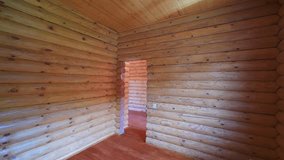 rustic log cabin interior with logs, wooden flooring, minimalist design, natural wood textures. Warm, airy, and uncluttered space - Powered by Shutterstock - Get 15% off with code: PIKWIZARD15