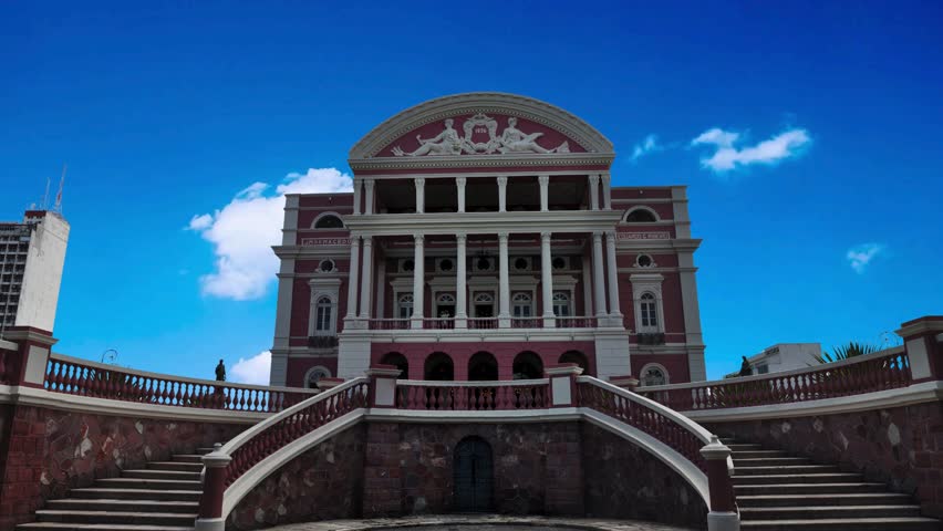 Manaus - Amazonas - Brazil.  Teatro Amazonas , one of the most important theaters in Brazil.Manaus, Brazil: The Amazon Theatre (Teatro Amazonas), opulent 19th-century opera house, symbolizing city’s r