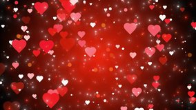 Romantic Floating Hearts Love Background Animation. Red Hearts Flying Valentine Love Motion. - Powered by Shutterstock - Get 15% off with code: PIKWIZARD15
