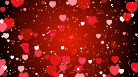Romantic Floating Hearts Love Background Animation. Red Hearts Flying Valentine Love Motion. - Powered by Shutterstock - Get 15% off with code: PIKWIZARD15