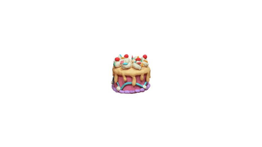 Birthday cake cartoon isolated animation on white backgroud, Collection of colored birthday cake clip art for parties, weddings, anniversary celebrations and holidays. Vector illustrations of desserts