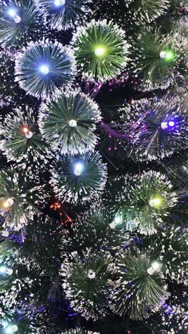 Fantastic colorful lights of a christmas tree