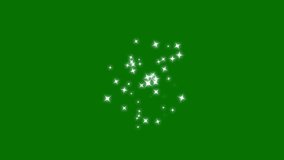 Twinkling stars blast animation with fireworks glitter, 2d star shine, retro doodle sparkles, and glowing particle movement, forming a smooth shimmering glitter effect on a green screen backgroun - Powered by Shutterstock - Get 15% off with code: PIKWIZARD15