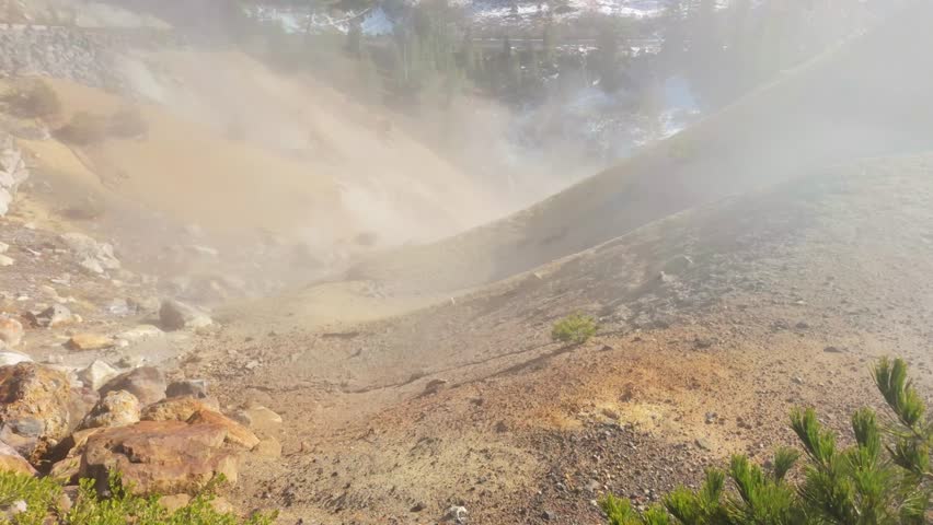 A Scenic View of Sulphur Works Steam at Lassen Park