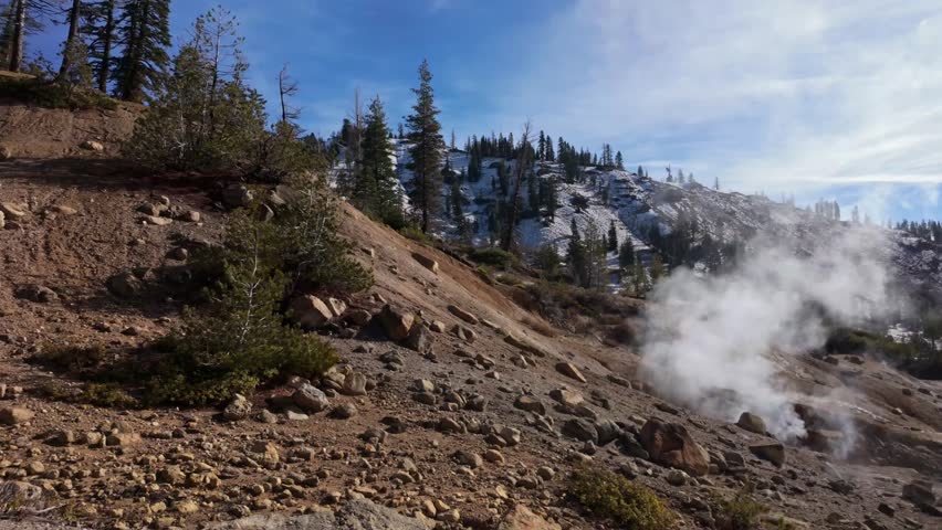 A Scenic View of Sulphur Works Steam at Lassen Park