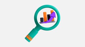 Animated 3D Magnifying Glass With Growth Chart SEO, Business Analytics, Data Research and Market Analysis Video - Powered by Shutterstock - Get 15% off with code: PIKWIZARD15