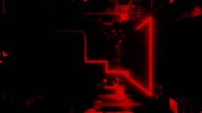 Dark Red Neon Cyberpunk VJ Loop: Futuristic Wireframe Cube Tunnel Background and Abstract Data Stream - Powered by Shutterstock - Get 15% off with code: PIKWIZARD15