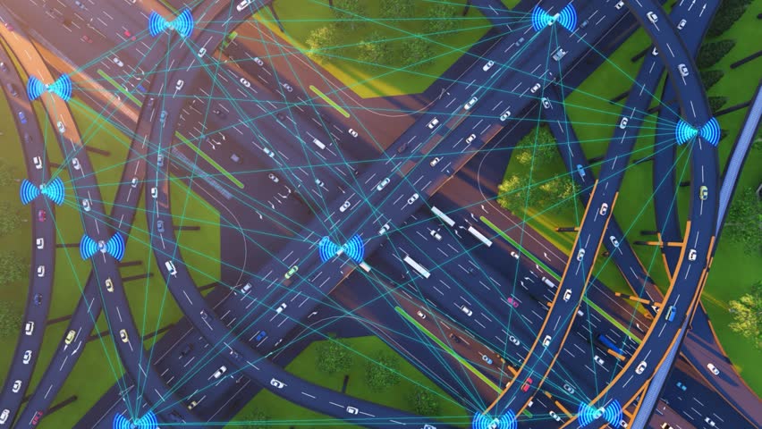 Smart transportation network in a technologically advanced city