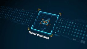 Threat detection digital scan with binary code interface for cybersecurity monitoring and data protection system - Powered by Shutterstock - Get 15% off with code: PIKWIZARD15