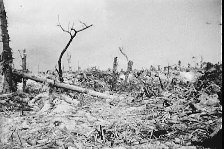 1940s - Invasion of a Pacific Island during World War Two.