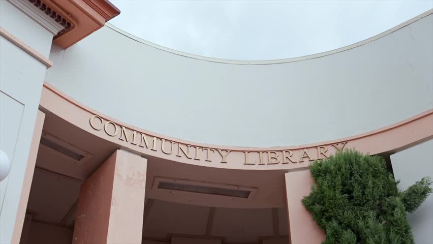 Low angle shot of Moree community library, New South Wales, Australia