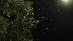 Snowfall on Christmas Tree at Night in a Tranquil Winter Wonderland – Snow-Covered Pine Trees, Frozen Landscape, and Peaceful Holiday Scene - Powered by Shutterstock - Get 15% off with code: PIKWIZARD15