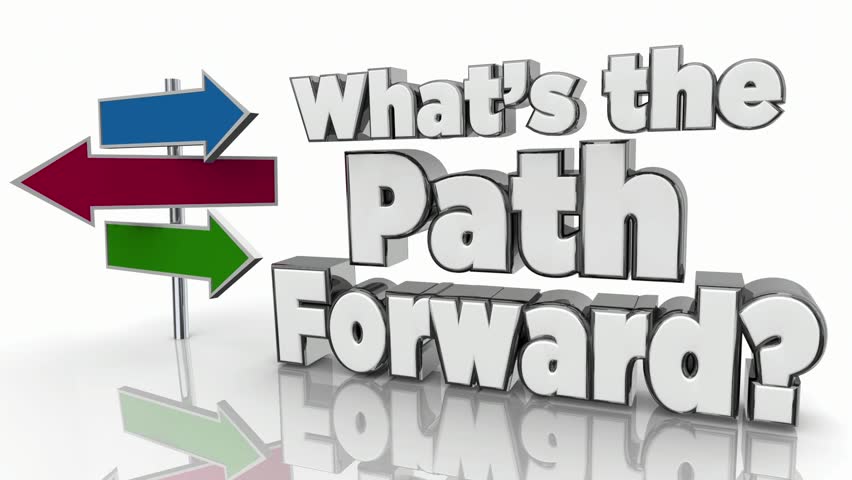 Whats the Path Forward Your Best Way Future Choose Choice Arrow Signs 3d Animation