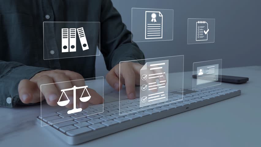 Law regulation and compliance rules on virtual screen.Quality assurance,guarantee, standards, certification ISO and standardization.Regulations, law, standards and requirements.