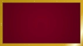 Luxurious deep red background with gold metallic frame and sparkles animation - Powered by Shutterstock - Get 15% off with code: PIKWIZARD15