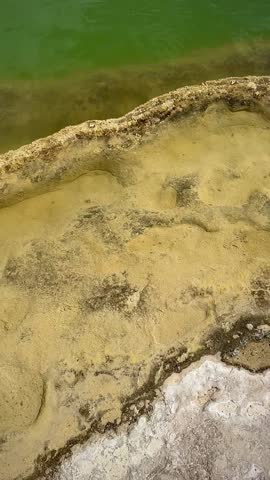 Serene Turquoise Mineral Pool Above the Mountains (Hierve el Agua, Oaxaca, Mexico)