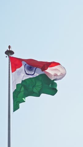 Vertical Video of India Flag