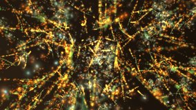 Golden Spark Abstract Texture With Colorful Lines And Glowing Particles. Vibrant abstract background featuring golden sparks, glowing lines and a dynamic network of light patterns.  - Powered by Shutterstock - Get 15% off with code: PIKWIZARD15