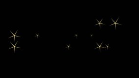 Animated golden starbursts and sparkles shimmer and glow against a dark background, perfect for festive celebrations and abstract light effects. - Powered by Shutterstock - Get 15% off with code: PIKWIZARD15