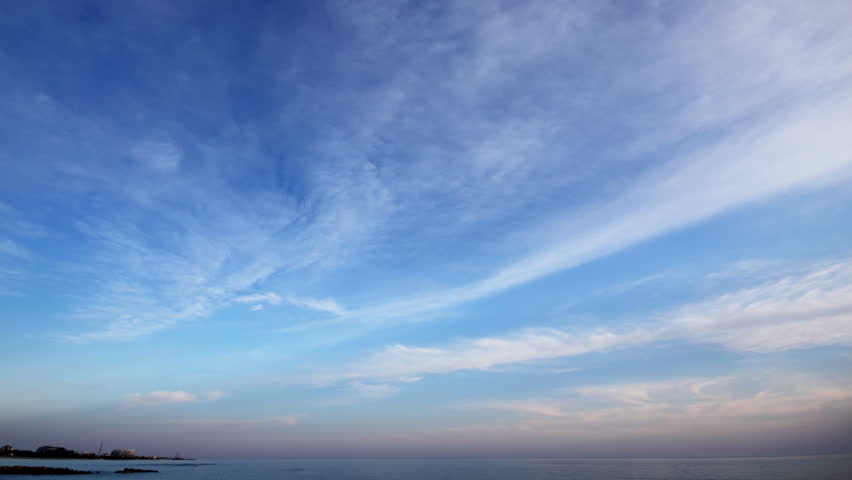 evening clouds and sea timelapse landscape