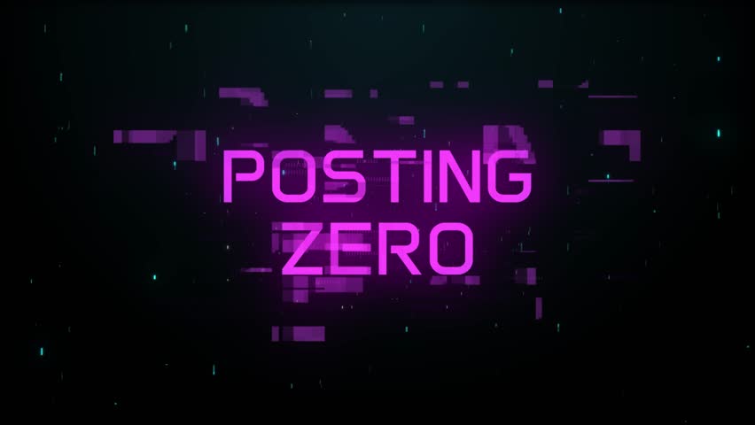 Posting Zero Glitch Text Animation for Meme and Social Media Edits 4K
