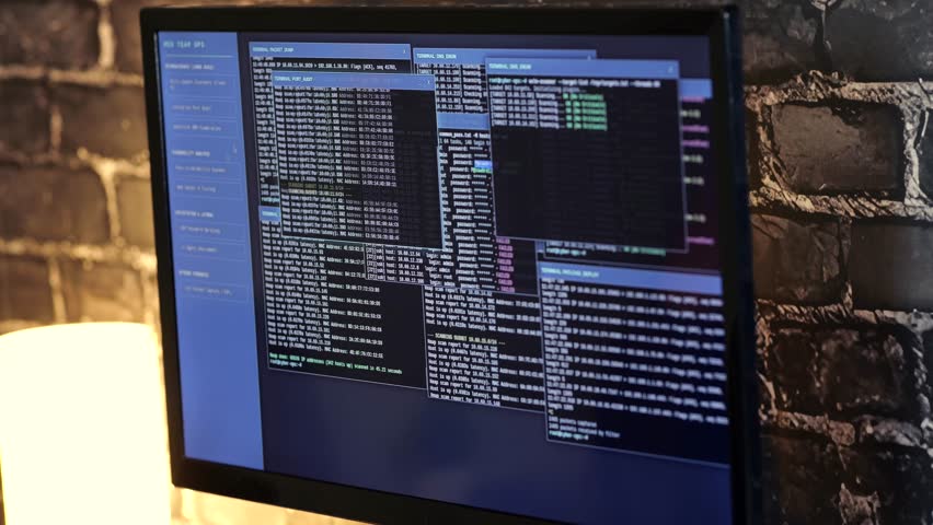 Red Team Cybersecurity Engineer Consultant Conducting Third Party Corporate Network Penetration Test - Ethical Hacking Concept