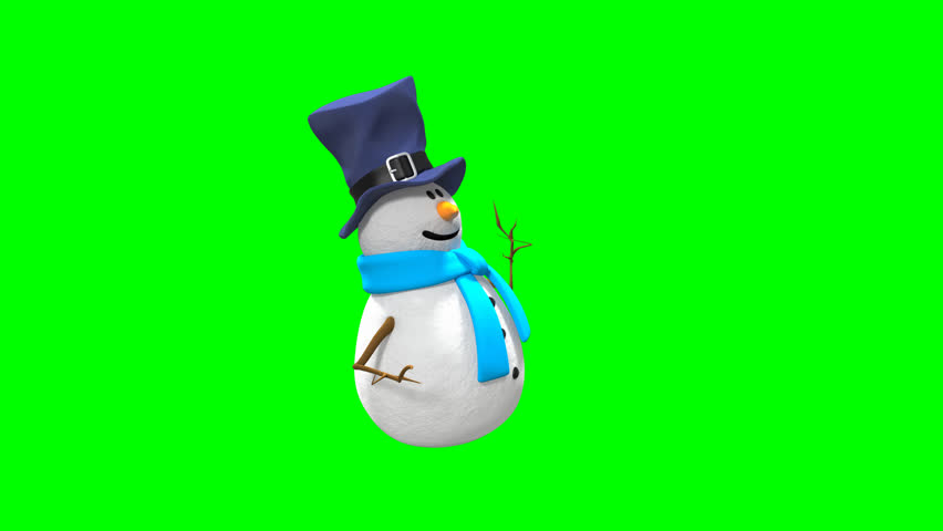 3D Snowman Green Screen Hi5 Animation for Digital Assets – A cheerful snowman performing a friendly Hi5 gesture on a clean green screen, perfect for motion graphics, promo edits, and creative video.
