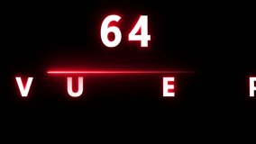  Neon level up animation. Next level -64 animation.  Next level number animation. Gaming level up animation. - Powered by Shutterstock - Get 15% off with code: PIKWIZARD15