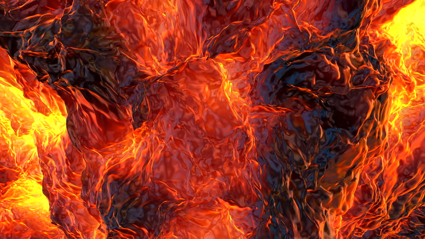 Orange-red intense flames rise and burn in a dramatic stylised blazing inferno scene.