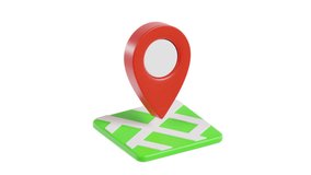 3D Location Pin with Map Animation | Alpha Loop - Powered by Shutterstock - Get 15% off with code: PIKWIZARD15