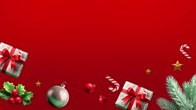 title dan keyword yang sesuai untuk microstock, dengan fokus Animated Christmas Red Background Snowfall - Powered by Shutterstock - Get 15% off with code: PIKWIZARD15