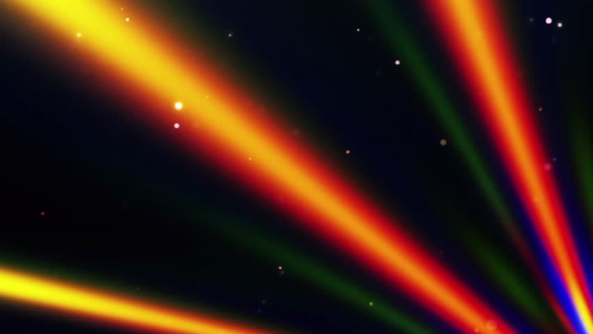 Futuristic Neon Sun Ray Glow Motion on Black Background, Digital Light Effect, Vivid Cinematic Abstract Energy, Colorful Sunbeam Overlay.