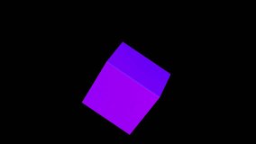 Neon Purple Rectangular Prism Rotating in Dark Space. 3D Abstract Geometric Shape Minimal VJ Loop Motion Background - Powered by Shutterstock - Get 15% off with code: PIKWIZARD15