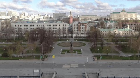 Upward Drone Ascent above Park Historic District