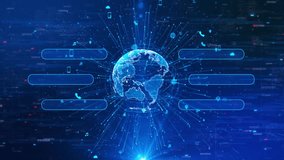 Technology digital cyberspace, HUD infographic technology data analysis, and Digital data network. world breaking news Studio Background for news report and breaking news on world live Business report - Powered by Shutterstock - Get 15% off with code: PIKWIZARD15