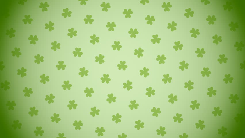 retro styled design featuring repeating fourleaf clovers and aged details