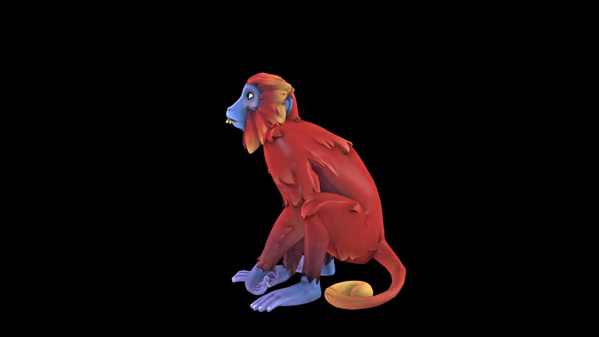 toon character monkey call idle