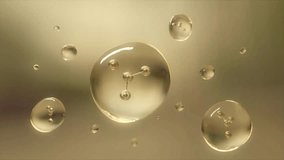 Molecule Structure bubble Come Together Animation Loop. various distorted atoms connect in this microscopic animation of a molecule coming together and 3d - Powered by Shutterstock - Get 15% off with code: PIKWIZARD15