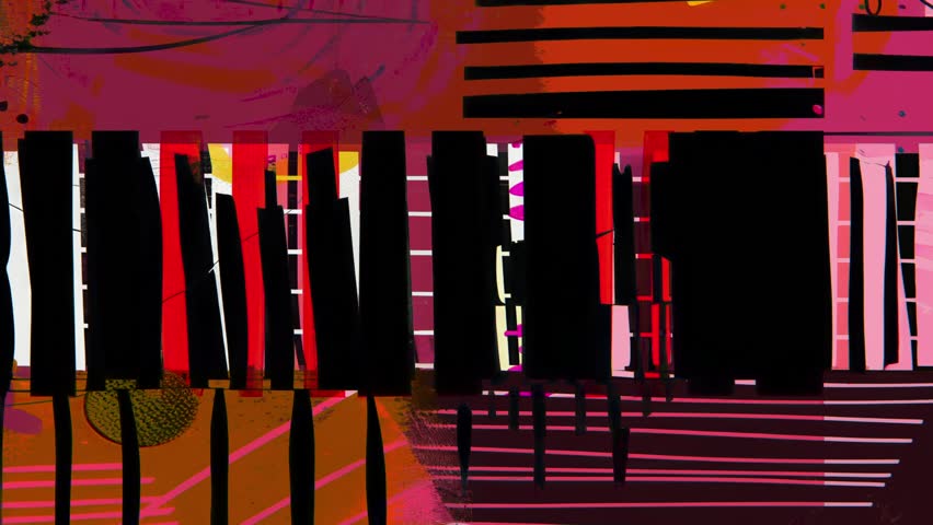 Grunge mixed media background with rough brush strokes, hand-drawn stripes, brown and black blocks, distorted textures, cutout grunge collage style