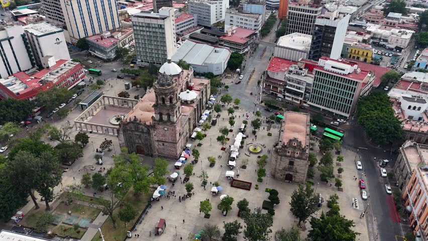 two temples at downtown of Guadalajara