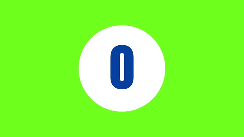 Countdown 0 to 60 Animation, Count the Number, Counts Digits, Blue Counts and Modern Countdown Time, Green Screen Background, Amazing Countdown, Unique Countdown Video