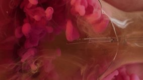 Broken lamp. Color smoke cloud. Defocused pink yellow paint fluid cracked glass swirling water spreading on abstract art background. - Powered by Shutterstock - Get 15% off with code: PIKWIZARD15